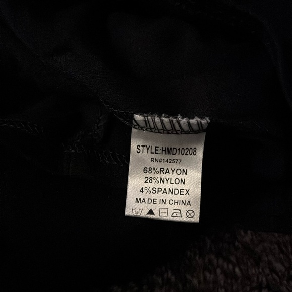 Haute Monde Black zipper Body con Mini Dress Sz M - Picture 7 of 12